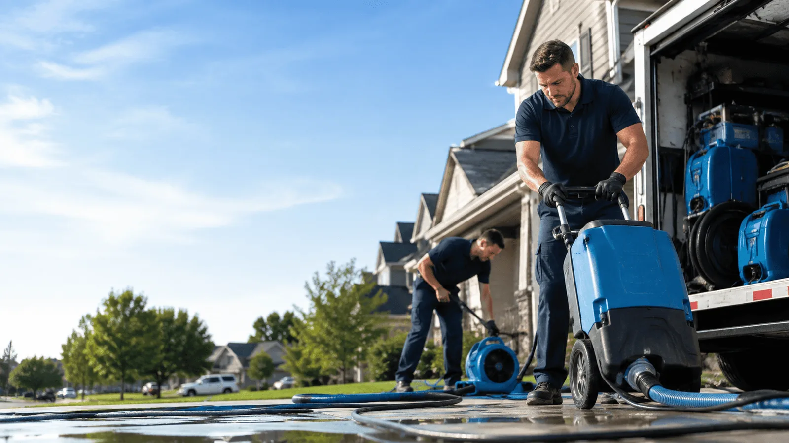 Dehumidification being performed in Oskaloosa, IA
